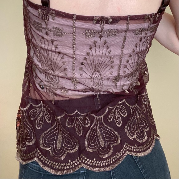 H&M Brown Sequin Tank Top - Picture 3 of 5